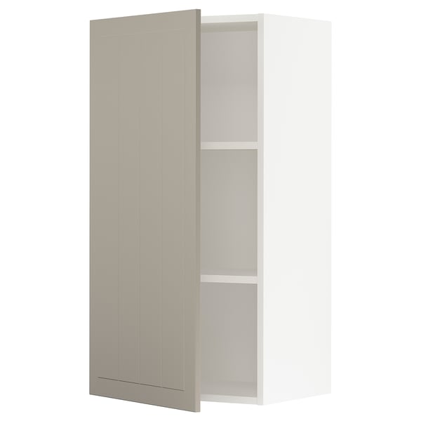 SEKTION Wall cabinet, white/Stensund beige, 21x15x40 "