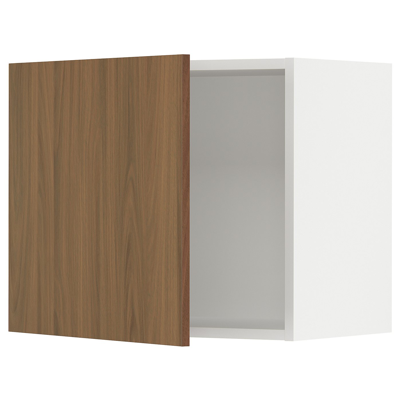 SEKTION wall cabinet, white/Tistorp brown walnut effect, 24x15x20