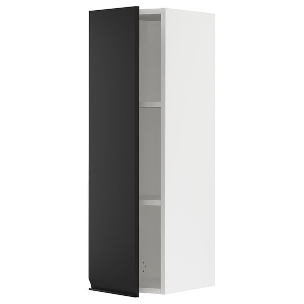 SEKTION Wall cabinet, white/Upplöv matte anthracite, 12x15x40 "