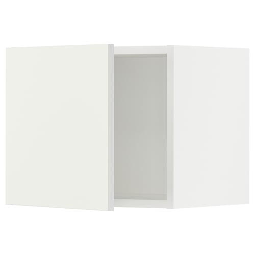 SEKTION kitchen cabinet in white with sleek design. Minimalist square shape and clean lines. Sturdy particle board interior.