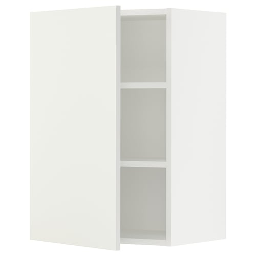 White SEKTION kitchen cabinet, 2 doors, adjustable shelves, square shape, sleek design.