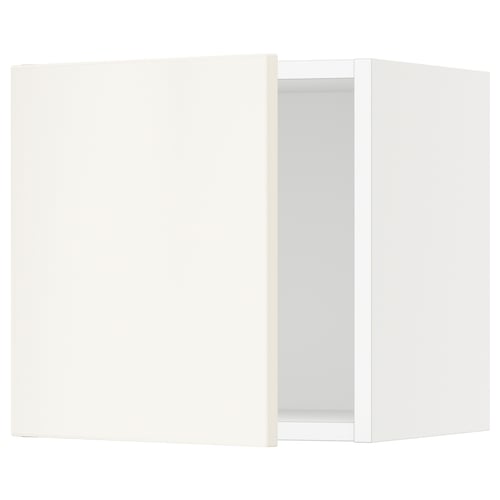An ikea SEKTION white kitchen wall cabinet with a single door, featuring a smooth, modern design.