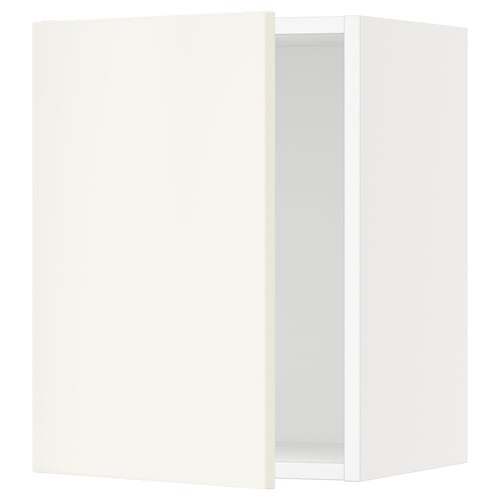White SEKTION cabinet with smooth, modern design and fiberboard doors.