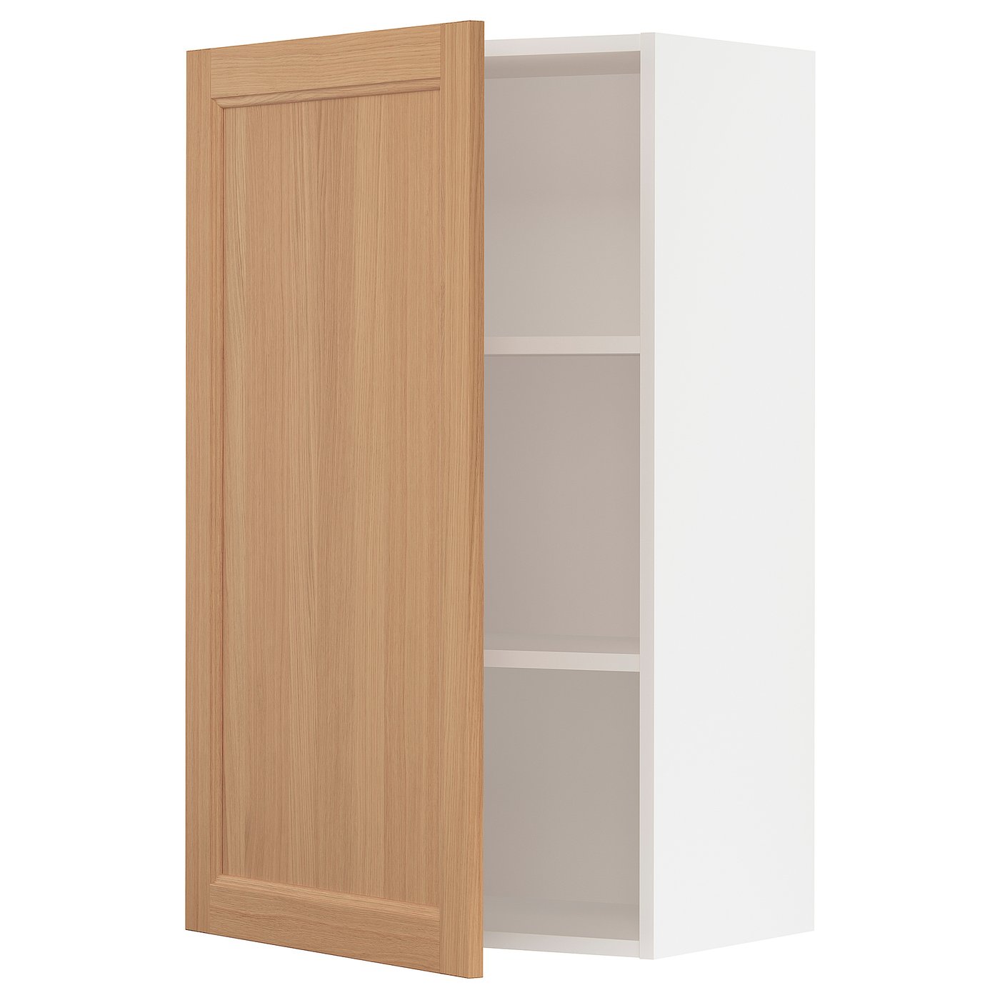 SEKTION wall cabinet, white/Vedhamn oak, 24x15x40