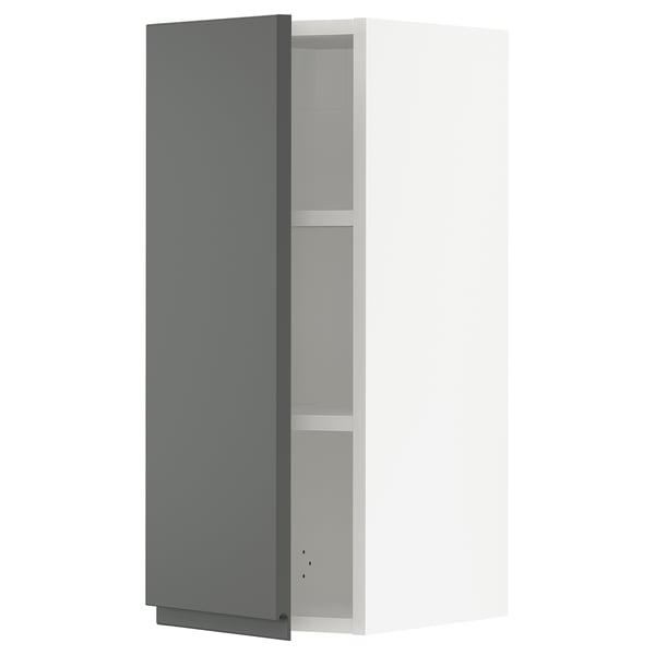 SEKTION Wall cabinet, white/Voxtorp dark gray, 12x15x30 "