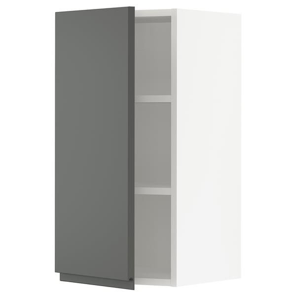 SEKTION Wall cabinet, white/Voxtorp dark gray, 15x15x30 "
