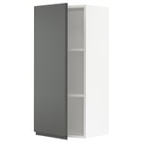SEKTION Wall cabinet, white/Voxtorp dark gray, 18x15x40 "
