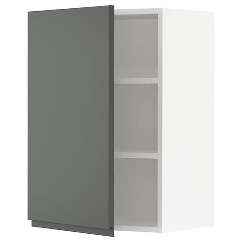 Dark grey SEKTION cabinet, 3 adjustable shelves, soft-close door.