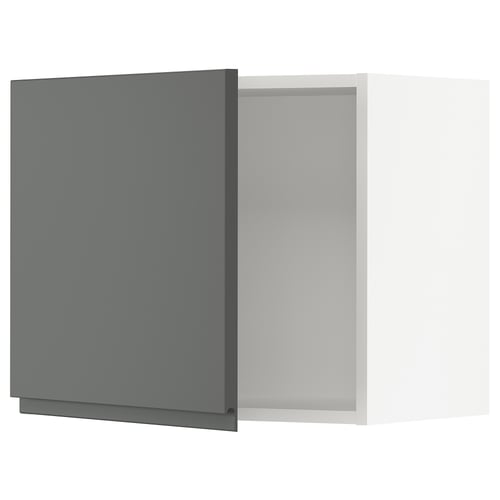 Modern grey kitchen cabinet with clean lines and sleek design.