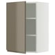 SEKTION Wall cabinet, white/Voxtorp high-gloss dark grey-brown, 21x15x30 "