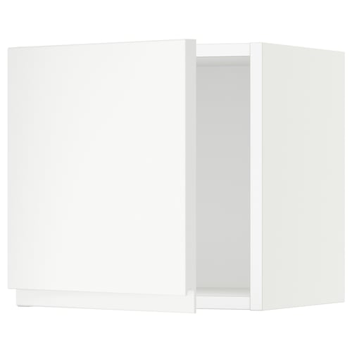 White SEKTION kitchen cabinet, minimalist design, matte finish.
