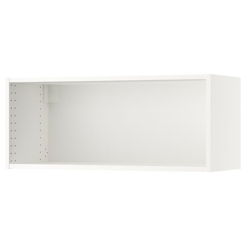 SEKTION white wall cabinet with adjustable shelves for kitchen storage.