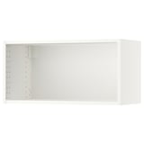 White SEKTION wall kitchen cabinet; rectangular shape, single open space.
