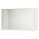 SEKTION white wall cabinet. Square shape, open front, adjustable shelves. Modern design, sturdy, melamine surface.