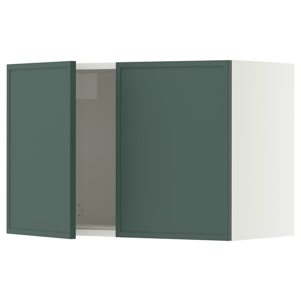SEKTION Wall cabinet with 2 doors, white/Aspudden dark gray-green, 30x15x20 "