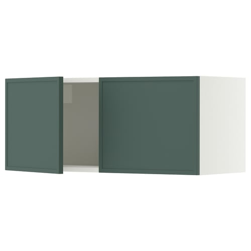 SEKTION Wall cabinet with 2 doors, white/Aspudden dark gray-green, 36x15x15 "