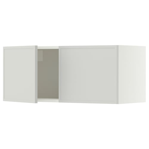 SEKTION Wall cabinet with 2 doors, white/Aspudden light gray, 36x15x15 "