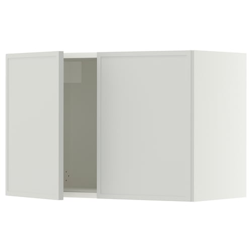 SEKTION Wall cabinet with 2 doors, white/Aspudden light gray, 30x15x20 "