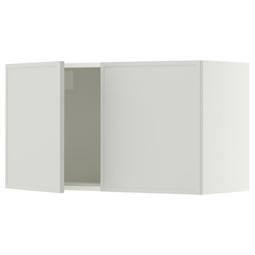 SEKTION Wall cabinet with 2 doors, white/Aspudden light gray, 36x15x20 "