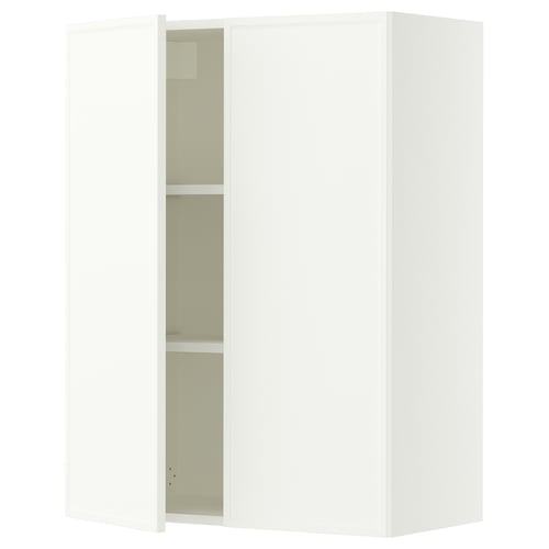 SEKTION Wall cabinet with 2 doors, white/Aspudden matte white, 30x15x40 "
