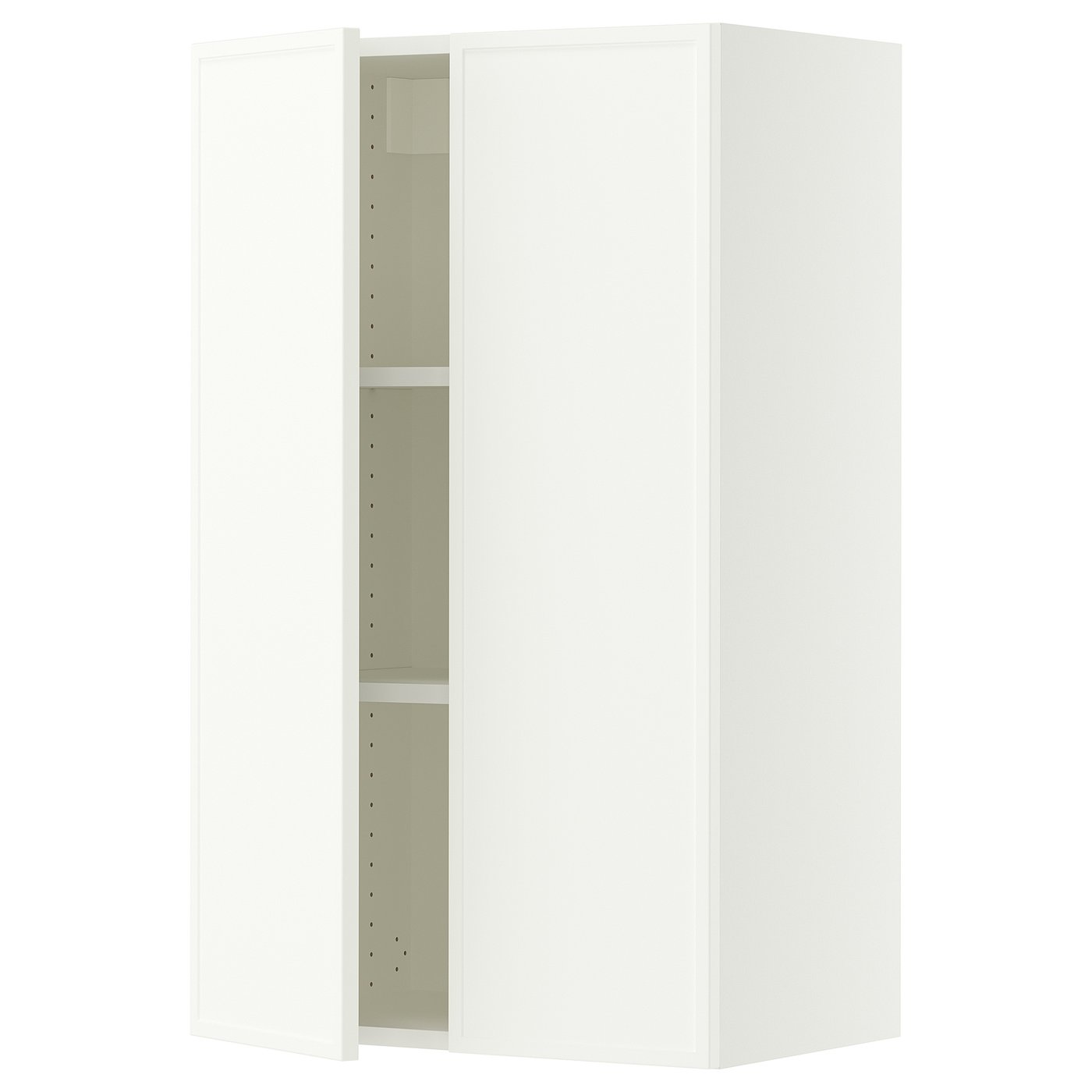 SEKTION wall cabinet with 2 doors, white/Aspudden matte white