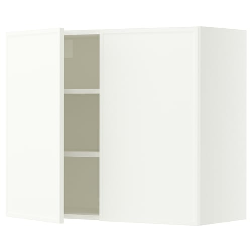 SEKTION Wall cabinet with 2 doors, white/Aspudden matte white, 36x15x30 "