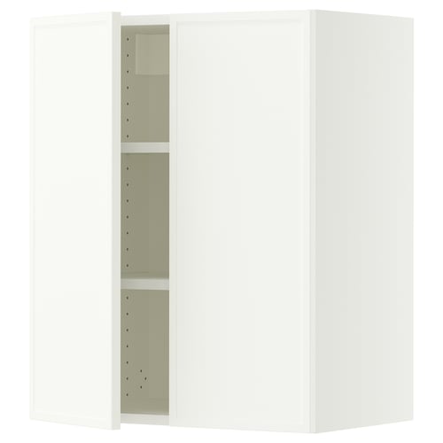 SEKTION Wall cabinet with 2 doors, white/Aspudden matte white, 24x15x30 "