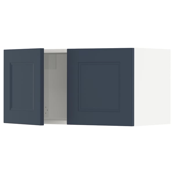 SEKTION Wall cabinet with 2 doors, white Axstad/matte blue, 30x15x15 "