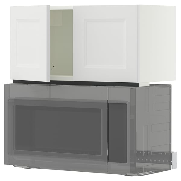 SEKTION Wall cabinet with 2 doors, white/Axstad matte white, 30x15x15 "