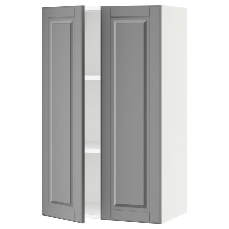 SEKTION wall with 2 doors, white/Bodbyn gray, 24x15x40" IKEA