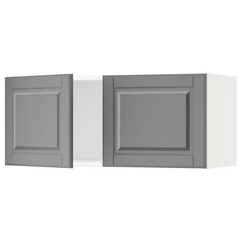 SEKTION Wall cabinet with 2 doors, white/Bodbyn gray, 36x15x15 "