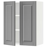 SEKTION Wall cabinet with 2 doors, white/Bodbyn gray, 24x15x30 "