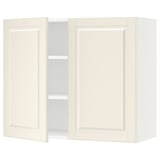SEKTION Wall cabinet with 2 doors, white/Bodbyn off-white, 36x15x30 "