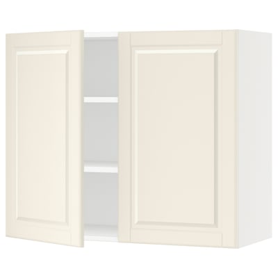 SEKTION Wall cabinet with 2 doors, white/Bodbyn off-white, 36x15x30 "