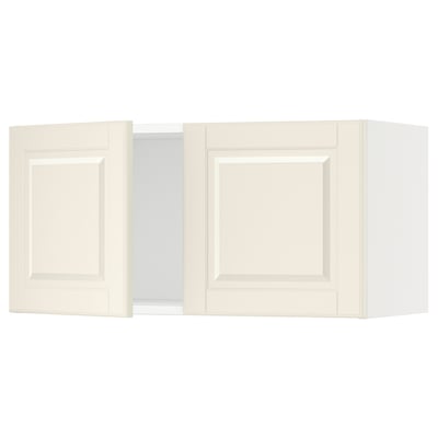 SEKTION Wall cabinet with 2 doors, white/Bodbyn off-white, 30x15x15 "