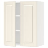 SEKTION Wall cabinet with 2 doors, white/Bodbyn off-white, 24x15x30 "