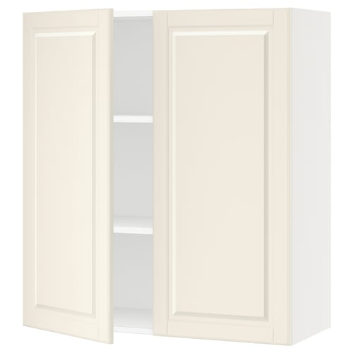 SEKTION off-white kitchen cabinet, classic design with two doors and one shelf.