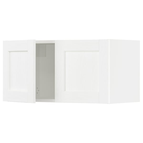 SEKTION Wall cabinet with 2 doors, white Enköping/white wood effect, 30x15x15 "
