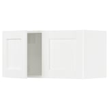 SEKTION Wall cabinet with 2 doors, white Enköping/white wood effect, 30x15x15 "
