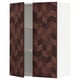 SEKTION Wall cabinet with 2 doors, white Hasslarp/brown patterned, 30x15x40 "