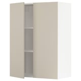 SEKTION Wall cabinet with 2 doors, white/Havstorp beige, 30x15x40 "