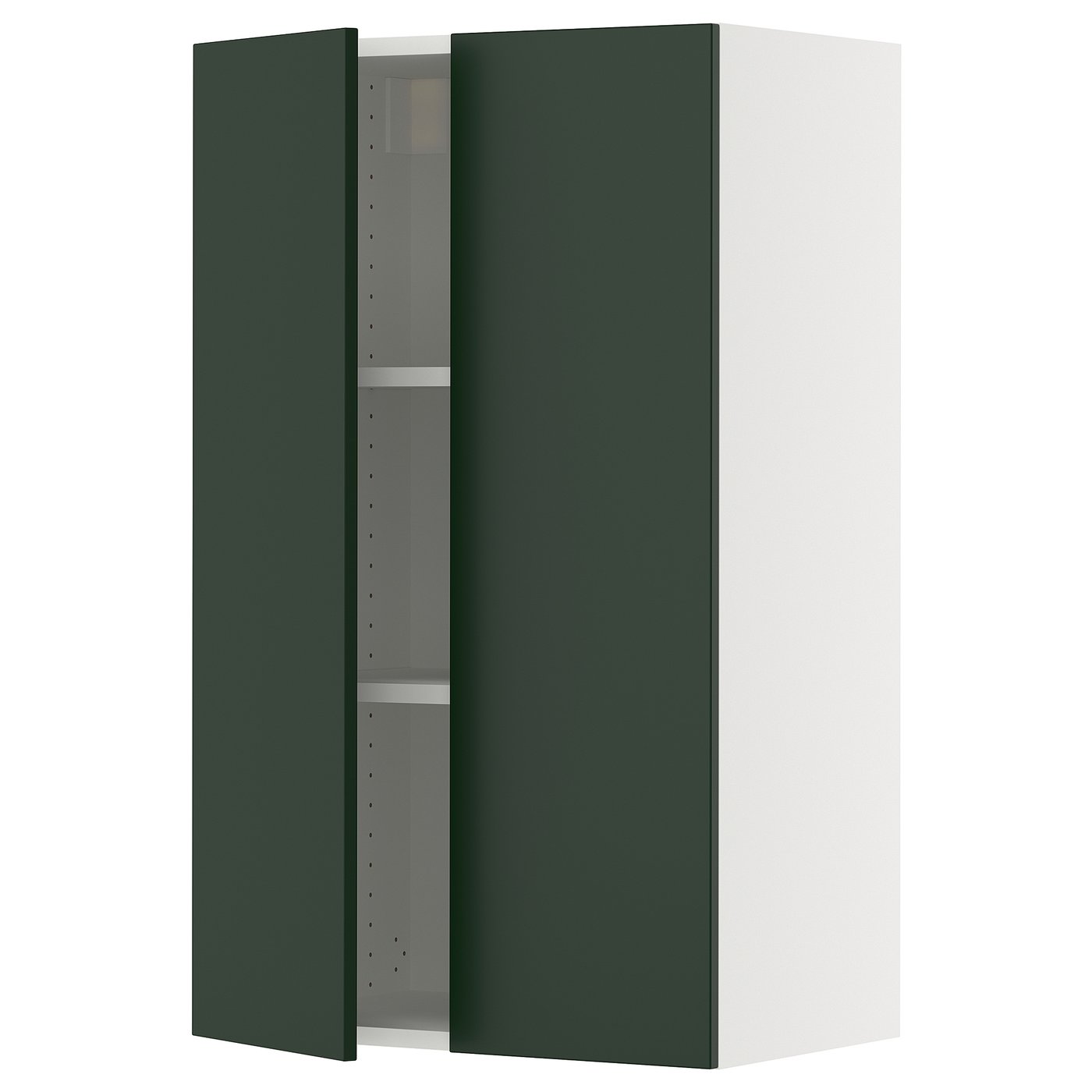 SEKTION wall cabinet with 2 doors, white/Havstorp deep green, 24x15x40 ...