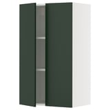 SEKTION Wall cabinet with 2 doors, white/Havstorp deep green, 24x15x40 "