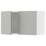 SEKTION Wall cabinet with 2 doors, white/Havstorp light gray, 36x15x20 "