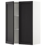 SEKTION Wall cabinet with 2 doors, white/Lerhyttan black stained, 30x15x40 "