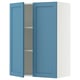 SEKTION Wall cabinet with 2 doors, white/Lerhyttan blue, 30x15x40 "
