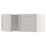 SEKTION Wall cabinet with 2 doors, white/Lerhyttan light gray, 36x15x15 "