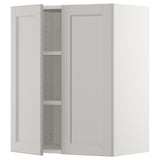 SEKTION Wall cabinet with 2 doors, white/Lerhyttan light gray, 24x15x30 "