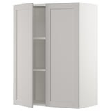 SEKTION Wall cabinet with 2 doors, white/Lerhyttan light gray, 30x15x40 "
