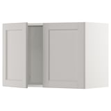 SEKTION Wall cabinet with 2 doors, white/Lerhyttan light gray, 30x15x20 "
